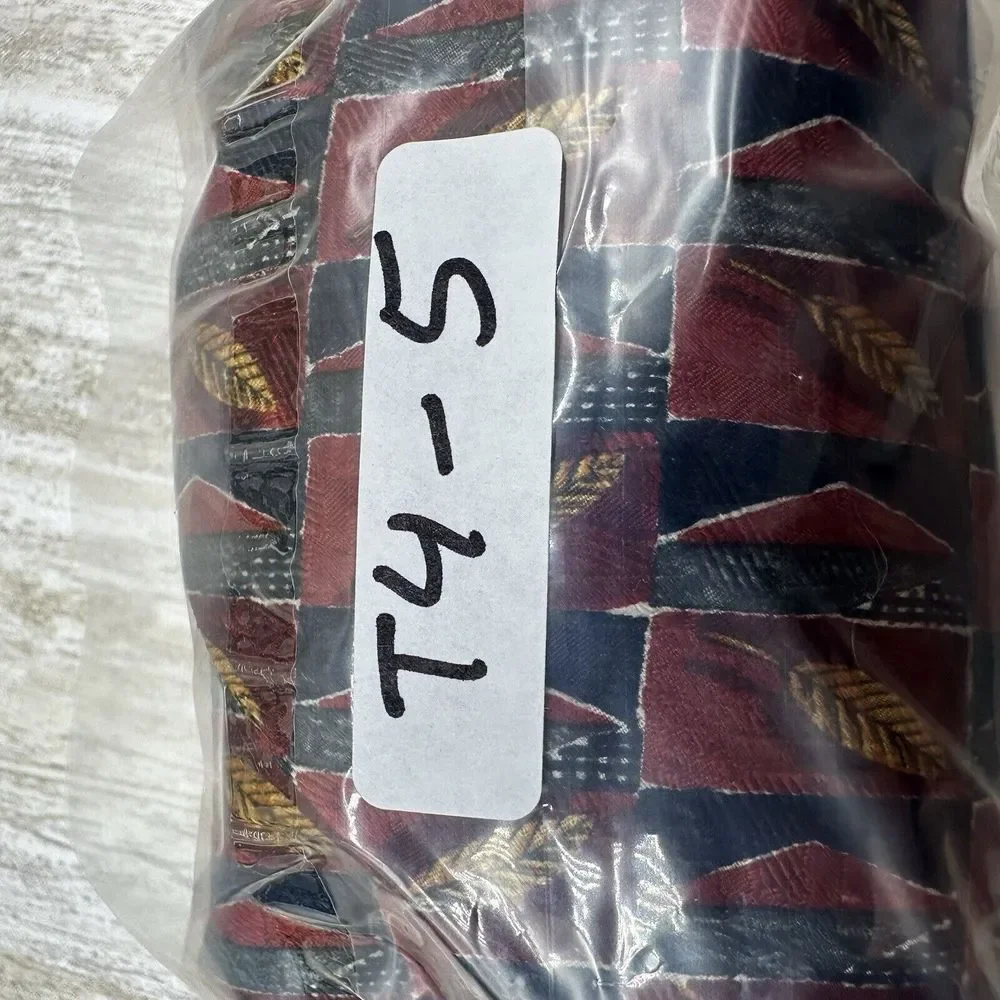 Ermenegildo Zegna Neck tie Floral Wheat Leaf Silk Made Italy Burgundy Blue‎